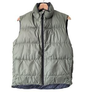 Vintage Feathered Friends Down Vest Mens XS Hyperion Handmade USA Puffer STAINS‎